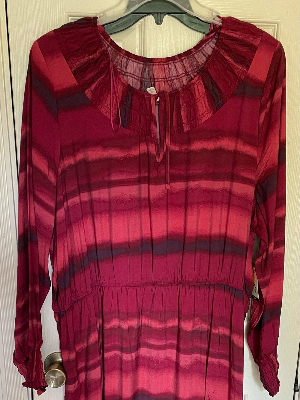 Terra & Sky Women’s 2x Long Sleeve Maxi Dress NWT
